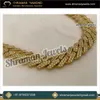 10K Gold IGL Certified Modern Design 26.18 CTS 146,47 gramas de ouro com corrente cubana de 14 mm Cadeia cubana Chain de diamante cubano