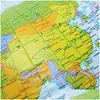 Other Office School Supplies Wholesale 16Inch Inflatable Globe World Earth Ocean Map Ball Geography Learning Educational Student K Dhioo
