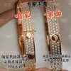 Crystal clear high quality womens bracelet Gold Full Sky Star Bracelet High Wide Female 18K Rose Light with Original logo cartter