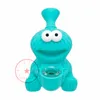 Colorful Frog Silicone Bong Pipes Kit Detachable Hookah Waterpipe Bubbler Glass Filter Nineholes Bowl Portable Herb Tobacco Cigarette Holder Smoking Handpipes