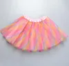 Rainbow tutu saias do vestido de malha de princesa doce