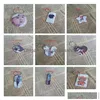 Keychains & Lanyards Sublimation Aluminum Custom Rec Bone Round Transfer Printing Diy Blank Material Two Sides Can Be Printed Drop De Dhxzl