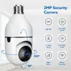 WiFi PTZ IP -kameror Remote HD 360 ° Visa Security E27 Bulb Interface 1080p Wireless 360 Rotate Auto Tracking Panoramic Camera Gulb BULB