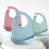 Bibs Burp panni regolabili e impermeabili bavaglini morbidi e commestibili in silicone neonato gocciolamento per bambini bavaglini senza bisfenolo AL240514