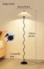 5 -футовое приспособление для наемного торника, стоящая молотка, плиссированная ткань оттенок ретро Японский прикроватный настольный ламп для спальни, гостиной, офиса, E27 E26 винтовой гнезда, лампочка исключенная