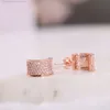 Luxury Bulgarie Earring Designer Earring For Woman Charm Earring Dekorativ S925 Silver Needle Micro Set Zircon B Treasure Home Half Circle Full Diamond Small Midje