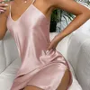 Women's casual home clothing, sexy short skirt, small suspender, solid color, pure lustful style, women's pajamas, and nightdresses F51518