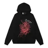 Designer Hoodies Young Thug 555555 Mens vrouwen Hoodie Hoge kwaliteit Schuimafdruk Web Grafische roze sweatshirts Pullovers US S-XL