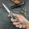 2024 Nieuwste ketterijs II Dubbele actie Automatische mes Pocket Knives Hoge stijfheid D2/Damascus Tactisch mes Buitengevecht Militaire messen 3300 A07 -stijl 4