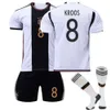 Jersey de futebol 2223 Alemanha Casa 13 Muller Copa do Mundo Jersey 7 Haffers 8 Kit de futebol cruzado