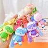 Cute Anime Keychain Charm Netflix Colorblocked Lightning Bear Key Ring Doll Couple Students Personalized Creative Valentine's Day Gift UPS