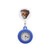 Party Favor Ice Cream Skl Head Clip Pocket Watches Nurse For Women Alligator Medical Hang Clock Gift Quartz Watch Brooch Fob Medicine Otiwn