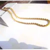 catena di corda di alta qualità xuping 6mm 14 k gialla fine in oro massiccio gf spesso maschile intrecciato hip hop hip hop da 24 pollici NEC304p