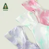 Roupas Conjuntos de roupas Amila 2024 Verão Novos meninos meninos tie-dye Sunblock Top Moda Trend Trendência respirável Casaco para a pele 0-6yl2405