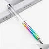 Ballpoint Pens Оптовая DIY пустая палка 2-в 1 Слим хрустальный бриллиант блеск стилус
