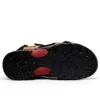Fashion Roxdia Новые дышащие сандалии сандалия подлинная кожаная летние пляжные туфли Мужские тапочки причинно -следственная обувь плюс 39 48 Rxm006 F1ZC# 74A1