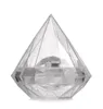 Enveloppe-cadeau 48pcslot en plastique transparent en plastique Diamond Shape Box Box Clear Wedding Favor Boîtes Boîtes Coldages Givea Boda15643324