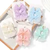 Accessoires de cheveux 2pcs / Set New Girls Elegant Organza Bow Hairpins Sweet Kids Solid Safe Hair Clips Fashion Fashion Princesse Baby Hair Accessoires