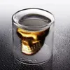 150 ml Cabezal de cráneo S Glass Fun Designer Creative Crystal Party Cup Transparent Vodka Beer Steins Halloween Novedad 240509