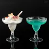 Disposable Cups Straws 10PCS 150ml Clear Wine Party Champagne Cocktail Plastic Goblet Beer Whiskey Home Tableware