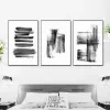 Abstract Brush Strokes Black and White Ink Canvas Printing Paintings Posters Wall Art Pictures for Living Room Home Decoration