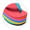 Kvinnor 2024 Partihandel Flip Flops Sandaler Ny tjock bottenplattform Slippare Slope Beach Female Rainbow Colorful Slipper I5io# E708