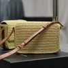 10a kvalitet halmväv crossbody väska man lyxiga raffias virkning koppling designer strand väskor kvinna handväska rese plånbok duffle axelväska