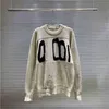 Tasarımcı Sweater Ceket Kadın Sweaters Kadın Yuvarlak Boyun Çizyolları Örgü Örgü Uzun Kollu Haltan Moda Günlük Örgü Gömlekleri