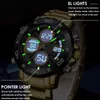 Orologi da polso lige moda lussuoso uomo elettronico a led watch doppio display settimana inossidabile digitale orologio da data sport casual impermeabile