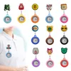 Pocket Watch Chain Cartoon Personaggi Orologi clip Watch for Nurses Medici Clip-on Hangy Infermiere Glow puntatore nel Dark Medical Han Otfme