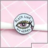 Stift broscher stift broscher emalj brosch stift svart som mitt hjärta ögon eyeliner personlighet kreativ badge tecknad specialvatten j dhga dhjud