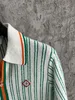 Hoogwaardige luxe heren Polo shirt modestreep ontwerp katoenmateriaal halve ritssluiting met korte mouwen t -shirt highd merkontwerper poloshirt
