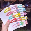 Hair Accessories 10 pieces/set cute cartoon girl rainbow flower hair clip childrens cute hair decoration bangs hair bucket hair accessories d240514