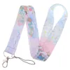 16COLORS MENINAS Infantil Kuromi Melody Cats Chaves de chave de crédito Tampa de cartão de crédito Passe de telefone celular Charm Straps Acessórios para Keyring Bittle