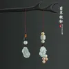 Chinesische Stil Mobiltelefonkette Jade Pixiu Handy Hanging Kabel abnehmbar u Festplattenhänge -Dekoration kreative Männer und Wo