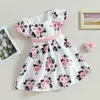 Robes de fille pour enfants et filles robe princesse manches bouffantes