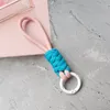 Yaratıcı örgülü kordon anahtar zinciri telefon kasası kadınlar anti kayıp düğüm ipi kayış arabası anahtar zincirleri DIY aksesuarları moda anahtarlık