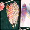 Hantverksverktyg DIY Tryck på Feather Goose Wedding Party Event Decor Festlig dekoration 15-20 cm Drop Delivery Home Garden Arts Crafts DHYC3