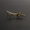 Copper Mantis Miniature Ornament Vintage Flower Pot Decoration Decorative Craft Accessories Tea Pet Antique 240513