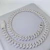 Master Rocks 925 Sterling Silver 18mm Iced Out Necklace Vvs Moissanite Cuban Link Chain