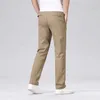 Pantalon masculin de style classique masque pantalon décontracté de la mode marque mode couleur solide entreprise armée armée grn beige khaki pantalon anti-ride y240514