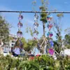 Garden Decorations 2pc Crystal Suncatcher Prism tår droppar hänge med Octagon Bead Chain Sun Catcher Christmas Tree Decor