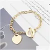 Pendant Necklaces Womens Luxury Designer Necklace Sier Stainless Chain Double Heart Love Women Fashion Jewerly Drop Delivery Jewelry P Dhkk2