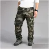 Herrenhosen Camouflage Cargo 8xl Jogger Militar Männer Hosen Hip Hop Army Camo Spodnie Meskie Mann Baumwoll -Drop -Lieferkleidung Herren Dh3au