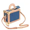 Nuova borsa da donna 5A 24161 Chiusura S-Lock Nametag Denim Nametag all'interno delle valigie emblematiche a tasca piatta