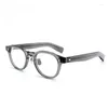 Zonnebrillen frames bicolor transparant modieus eenvoudige veelzijdige hoogwaardige ronde bril voor mannen optische lenzen vrouwen acetaat frame