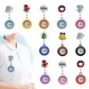 Other Clocks Accessories Christmas Fluorescence Clip Pocket Watches Clip-On Hanging Lapel Nurse Watch Fob For Nurses On Drop Delivery Otyxu