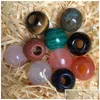 Charms Charms 16Mm Natural Stone Crystal Beads 5Mm Big Hole Pendants Shape For Necklace Jewelry Making Diy Gift Women Drop Delivery Fi Dhhkb