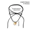 Chokers Bow Heart Pendant Necklace Jewelry Clavik Chain Necklace Bow Adjustable Necklace Fashion Jewelry d240514