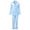 Kostalica dla kobiet Pajama Pajama Zestaw Długie rękawy Lady Kobiety szlafroki z sztucznym futrem Custom Made szat